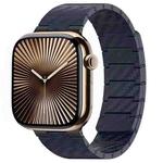 For Apple Watch Series 10 46mm Carbon Fiber Magnetic Loop Watch Band(Midnight Blue)