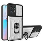 For Motorola Edge 40 Pro Sliding Camshield TPU+PC Phone Case with Card Slot(Pearl White)