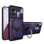 For OnePlus Nord N20 5G CD Texture Sliding Camshield Magnetic Holder Phone Case(Purple)