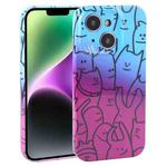 For iPhone 14 Plus Dustproof Net Full Coverage PC Phone Case(Little Ghost)