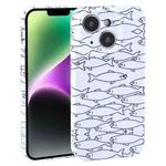 For iPhone 14 Dustproof Net Full Coverage PC Phone Case(Fish School)