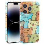 For iPhone 14 Pro Dustproof Net Full Coverage PC Phone Case(Cute Bear)