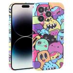 For iPhone 14 Pro Dustproof Net Full Coverage PC Phone Case(Cute Monster)