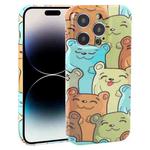 For iPhone 14 Pro Max Dustproof Net Full Coverage PC Phone Case(Cute Bear)