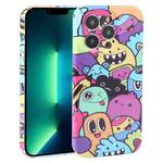 For iPhone 13 Pro Max Dustproof Net Full Coverage PC Phone Case(Cute Monster)