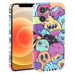 For iPhone 12 Dustproof Net Full Coverage PC Phone Case(Cute Monster)