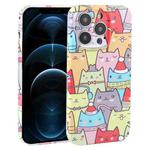 For iPhone 12 Pro Max Dustproof Net Full Coverage PC Phone Case(Cats)