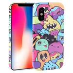 For iPhone X / XS Dustproof Net Full Coverage PC Phone Case(Cute Monster)