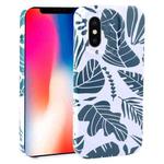 For iPhone X / XS Dustproof Net Full Coverage PC Phone Case(Banana Leaf)