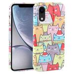 For iPhone XR Dustproof Net Full Coverage PC Phone Case(Cats)