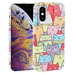 For iPhone XS Max Dustproof Net Full Coverage PC Phone Case(Cats)