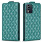 For Motorola Moto E13 4G Diamond Lattice Vertical Flip Leather Phone Case(Green)