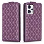 For Motorola Moto G13 4G / G53 5G Diamond Lattice Vertical Flip Leather Phone Case(Dark Purple)