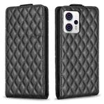 For Motorola Moto G13 4G / G53 5G Diamond Lattice Vertical Flip Leather Phone Case(Black)