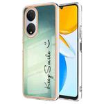 For Honor X7 Electroplating Marble Dual-side IMD Phone Case(Smile)