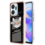 For Honor X7a Electroplating Marble Dual-side IMD Phone Case(Natural Growth)