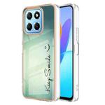 For Honor X8 5G / X6 4G Electroplating Marble Dual-side IMD Phone Case(Smile)