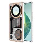 For Honor X9a / Magic5 Lite Electroplating Marble Dual-side IMD Phone Case(Retro Radio)