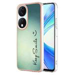 For Honor X7b 4G / 5G Electroplating Marble Dual-side IMD Phone Case(Smile)