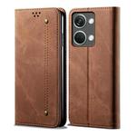 For OnePlus Ace 2V / Nord 3 Denim Texture Flip Leather Phone Case(Brown)