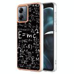 For Motorola Moto G14 Electroplating Marble Dual-side IMD Phone Case(Equation)