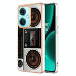 For OnePlus Nord CE3 Electroplating Marble Dual-side IMD Phone Case(Retro Radio)