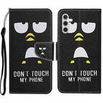For Samsung Galaxy S23 FE 5G 3D Colored Drawing Flip Leather Phone Case(Penguins)