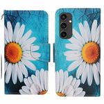 For Samsung Galaxy S24 FE 5G 3D Colored Drawing Flip Leather Phone Case(Chrysanthemum)