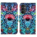 For Samsung Galaxy S24 FE 5G 3D Colored Drawing Flip Leather Phone Case(Mandala)