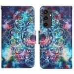 For Samsung Galaxy S24 FE 5G 3D Colored Drawing Flip Leather Phone Case(Star Mandala)