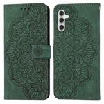 For Samsung Galaxy S23 FE 5G Mandala Embossed Flip Leather Phone Case(Green)