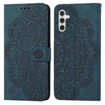 For Samsung Galaxy S23 FE 5G Mandala Embossed Flip Leather Phone Case(Blue)