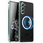For Samsung Galaxy S25+ 5G MagSafe Magnetic Frosted Metal Phone Case(Green)