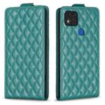 For Xiaomi Redmi 9C Diamond Lattice Vertical Flip Leather Phone Case(Green)