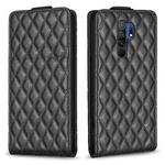 For Xiaomi Redmi 9 Diamond Lattice Vertical Flip Leather Phone Case(Black)