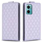 For Xiaomi Redmi 10 5G / Note 11E Diamond Lattice Vertical Flip Leather Phone Case(Purple)