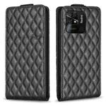 For Xiaomi Redmi 10C Diamond Lattice Vertical Flip Leather Phone Case(Black)