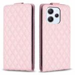 For Xiaomi Redmi 12 Diamond Lattice Vertical Flip Leather Phone Case(Pink)
