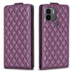 For Redmi A1 / A1+ / A2 Diamond Lattice Vertical Flip Leather Phone Case(Dark Purple)
