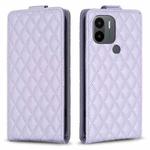 For Redmi A1 / A1+ / A2 Diamond Lattice Vertical Flip Leather Phone Case(Purple)