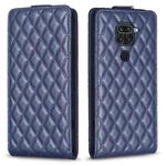 For Redmi Note 9 / 10X 4G Diamond Lattice Vertical Flip Leather Phone Case(Blue)