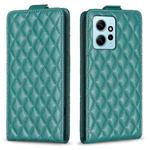 For Redmi Note 12 4G Global Diamond Lattice Vertical Flip Leather Phone Case(Green)