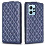 For Redmi Note 12 4G Global Diamond Lattice Vertical Flip Leather Phone Case(Blue)