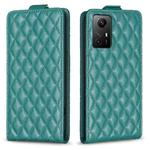 For Redmi Note 12S / 11 Global Diamond Lattice Vertical Flip Leather Phone Case(Green)