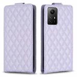 For Redmi Note 12S / 11 Global Diamond Lattice Vertical Flip Leather Phone Case(Purple)