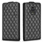 For Redmi Note 9 Pro / 9 Pro Max Diamond Lattice Vertical Flip Leather Phone Case(Black)