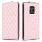 For Redmi Note 9 Pro / 9 Pro Max Diamond Lattice Vertical Flip Leather Phone Case(Pink)