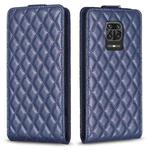 For Redmi Note 9 Pro / 9 Pro Max Diamond Lattice Vertical Flip Leather Phone Case(Blue)