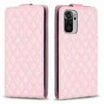 For Redmi Note 10 4G / Note 10S Diamond Lattice Vertical Flip Leather Phone Case(Pink)