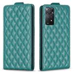 For Redmi Note 11 Pro 5G Global Diamond Lattice Vertical Flip Leather Phone Case(Green)